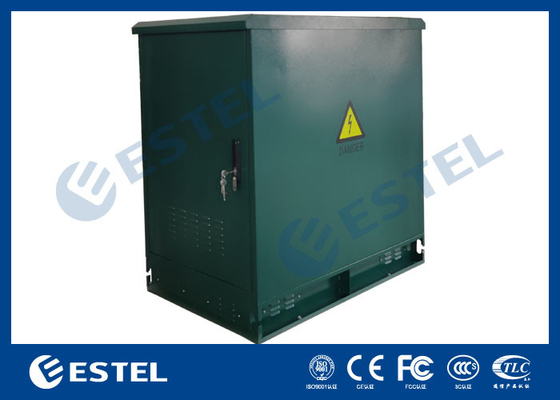 19' Rack Outdoor Telecom Cabinet Colore verde con aria condizionata e ventilatore da 500W
