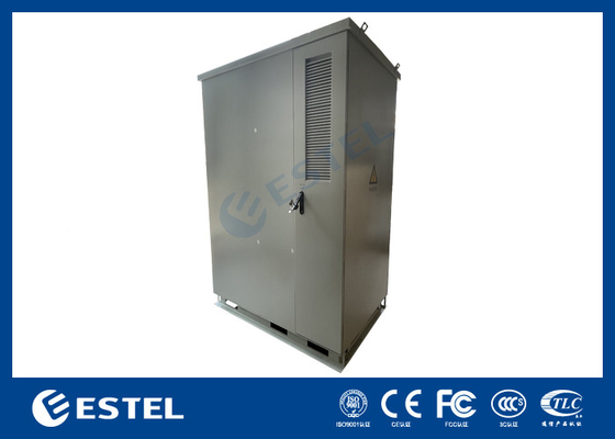 Acqua resistente Three Bay Outdoor Telecom Cabinet Stazione base Cabinet Montaggio a pavimento Con ventilatori di raffreddamento