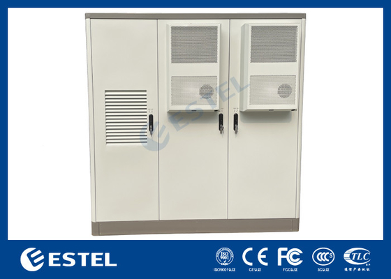 Acciaio galvanizzato Tre compartimenti rifugio rack esterno rack racking integrato con raffreddamento
