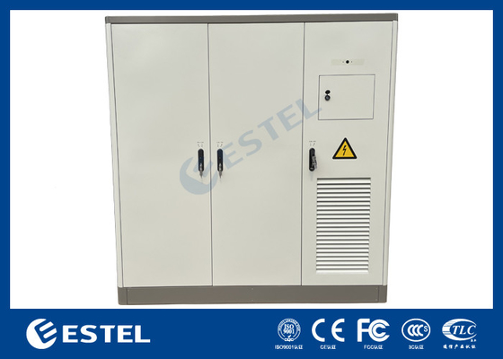 Acciaio galvanizzato Tre compartimenti rifugio rack esterno rack racking integrato con raffreddamento