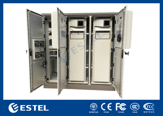 Acciaio galvanizzato Tre compartimenti rifugio rack esterno rack racking integrato con raffreddamento
